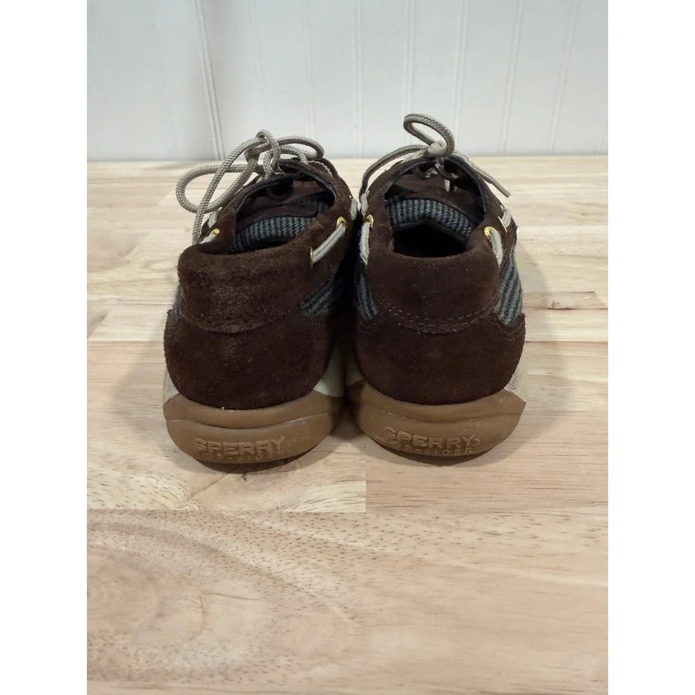 Sperry Top-Sider Suede Brown Boat Shoes Slip On Preppy Nautical Women Size 8